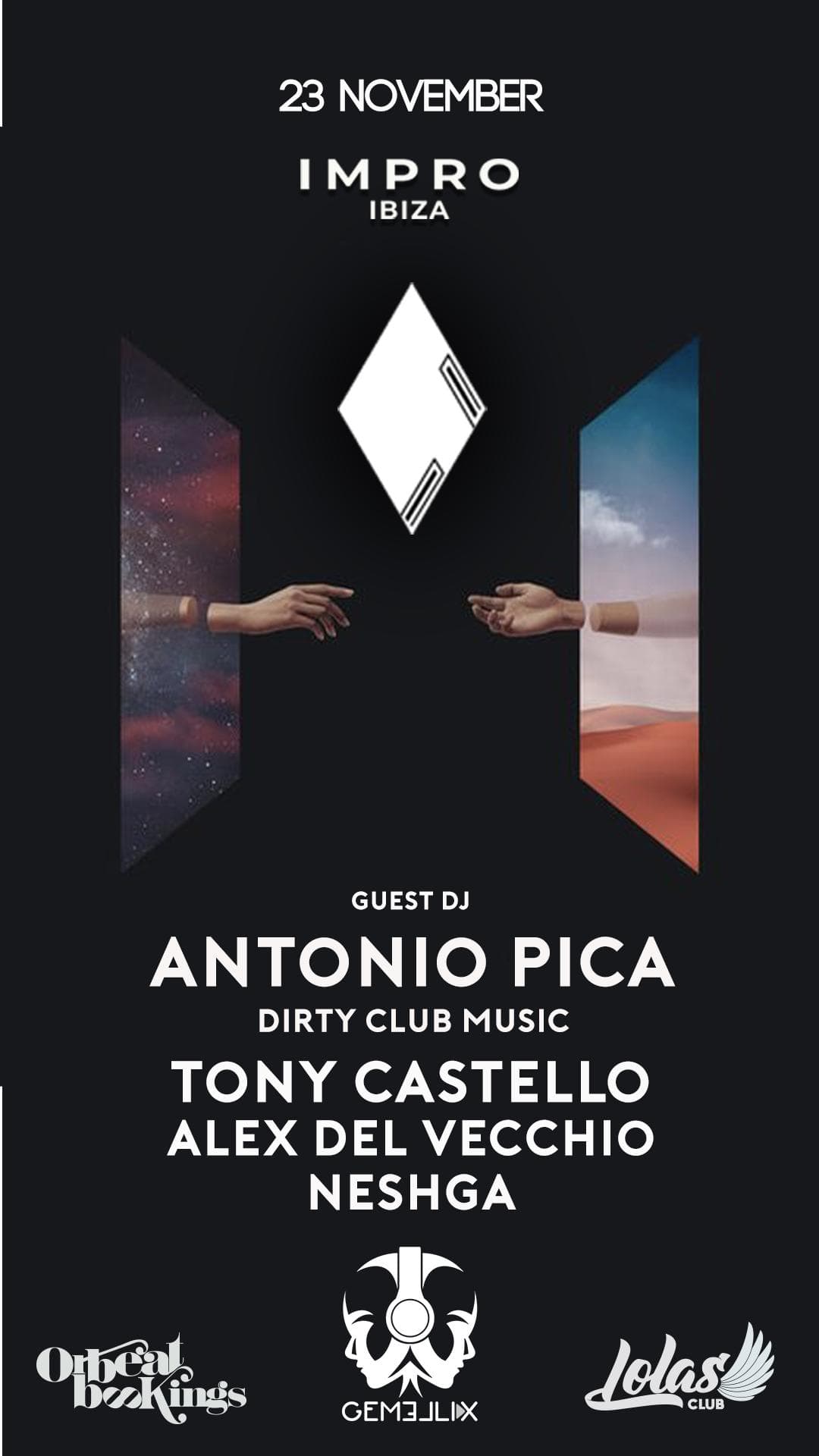 Impro Ibiza presents: Antonio Pica, Tony Castello, Alex Del Vecchio, Neshga!