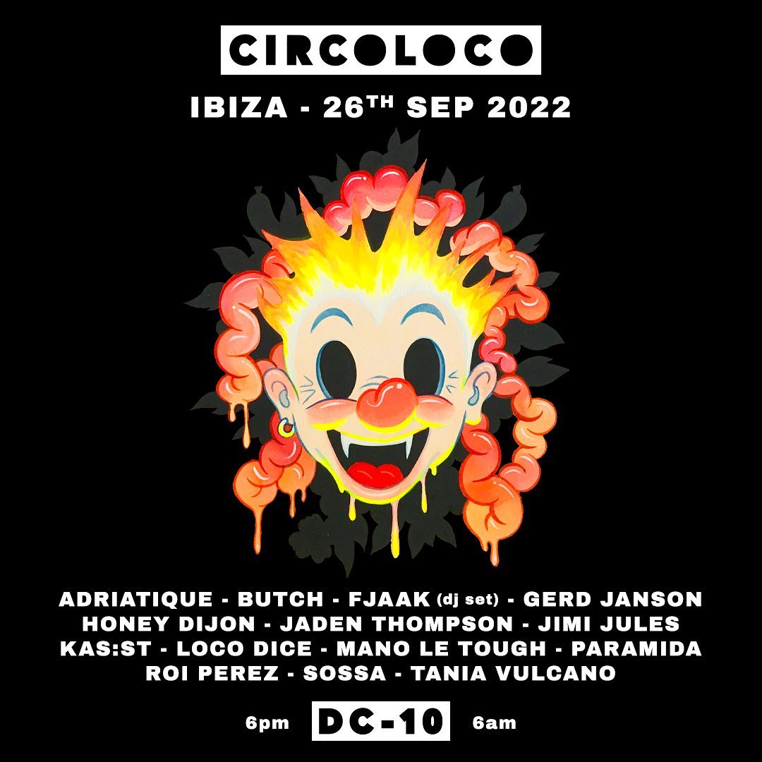Circoloco at DC10 September 26th, 2022 the line up! by night
