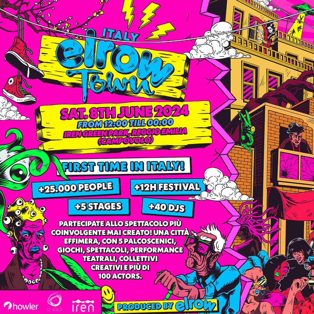 Elrow Town makes its Italian Debut in 2024 in Reggio Emilia! by