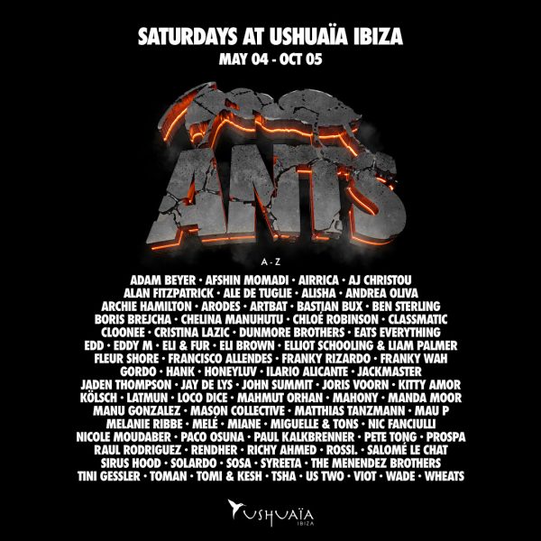 ANTS 2024 Season at Ushuaïa the line up! by night
