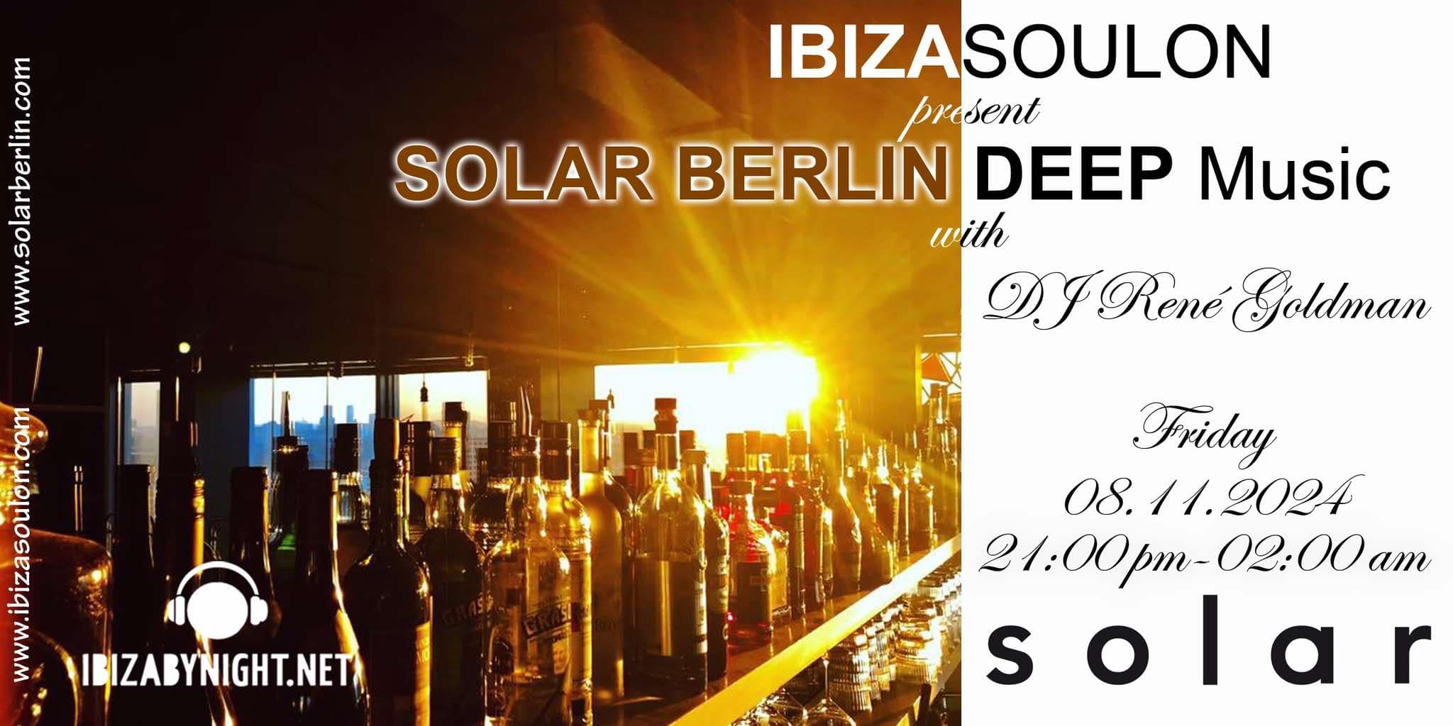 November 8th, 2024, Solar Berlin hosts René Goldman! by night