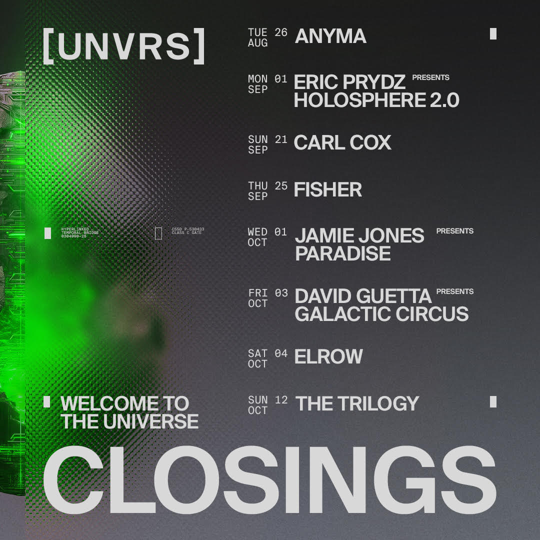 [UNVRS] the closing parties calendar 2025! | Ibiza by night
