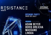 Resistance at Amnesia Ibiza: the opening party 2026, with Adam Beyer, Boris Brejca, Massano & more!