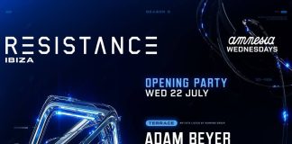 Resistance at Amnesia Ibiza: the opening party 2026, with Adam Beyer, Boris Brejca, Massano & more!
