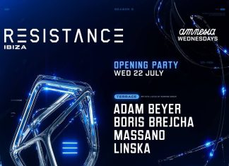Resistance at Amnesia Ibiza: the opening party 2026, with Adam Beyer, Boris Brejca, Massano & more!