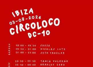 Circoloco August 3rd, 2026: the set times!